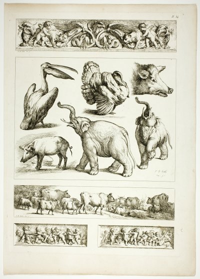 Placa 34 de 38 de Oeuvres de J. B. Huet de Jean Baptiste Huet
