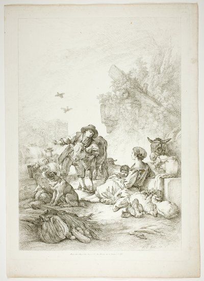 Placa onze de 38 de Oeuvres de J. B. Huet de Jean Baptiste Huet