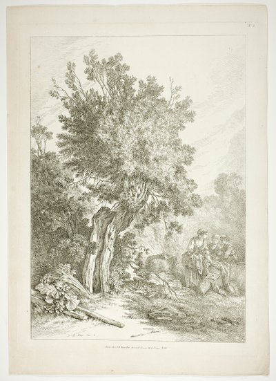 Placa cinco de 38 de Oeuvres de J. B. Huet de Jean Baptiste Huet