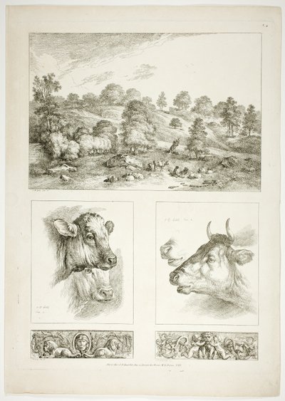 Placa Quatro de 38 de Oeuvres de J. B. Huet de Jean Baptiste Huet