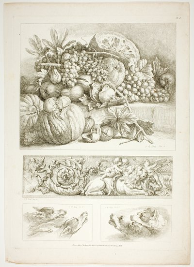 Placa Três de 38 de Oeuvres de J. B. Huet de Jean Baptiste Huet