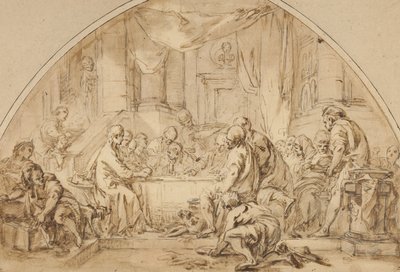 Estudo para a última ceia, c.1792 de Jean Baptiste Huet