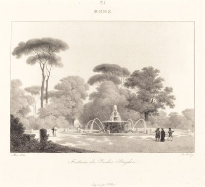 Fonte no jardim Borghese de Jean Baptiste Isabey