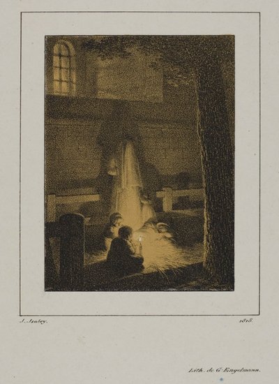 Grupo de crianças ao redor de uma vela de Jean Baptiste Isabey