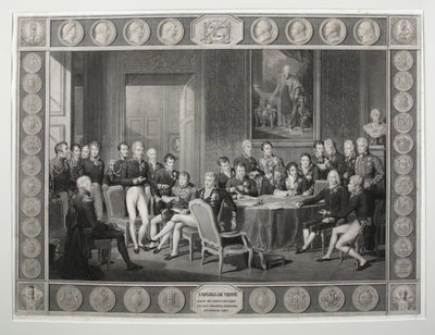 O Congresso de Viena, 1815 de Jean Baptiste Isabey