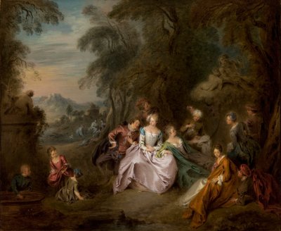 Repousar em um parque de Jean Baptiste Joseph Pater