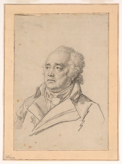 Retrato de um homem, Giuseppe Valadier de Jean Baptiste Joseph Wicar