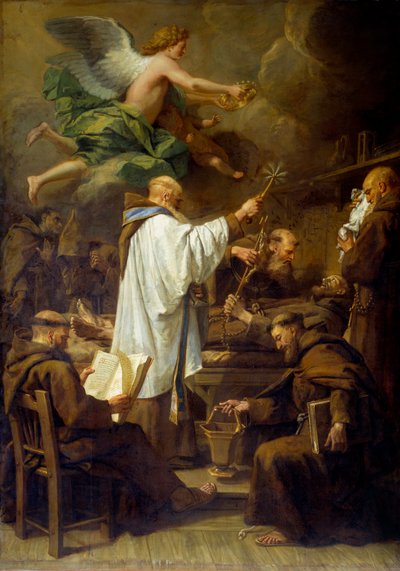 A Morte de São Francisco de Assis (1181-1226) Pintura de Jean Jouvenet (1644-1717) Sol do século XVIII. 2,07x1,5 m Rouen, Musee des Beaux Arts de Jean Baptiste Jouvenet