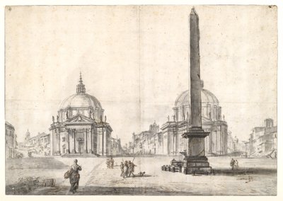 Piazza del Popolo, Roma de Jean Baptiste Lallemand