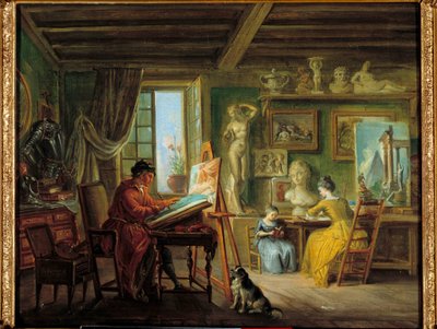 A oficina de pintura de Jean Baptiste Lallemand (1710-1803) Dijon do século XVIII, Museu de Belas Artes de Jean Baptiste Lallemand