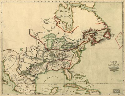 Mapa da Louisiana de Franquelin. LOC 2001620469 de Jean Baptiste Louis Franquelin