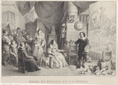 Maria de Medici com Rubens em seu ateliê de Jean-Baptiste Madou
