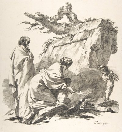 Fuga para o Egito, 1759. de Jean Baptiste Marie Pierre
