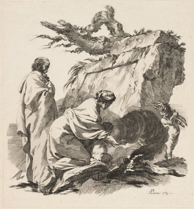 Descanse na fuga para o Egito de Jean Baptiste Marie Pierre