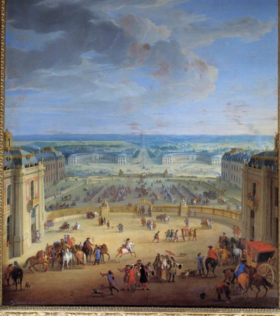 Les Ecuries vista do castelo de Versalhes, tirada do pátio de mármore, Françoise d