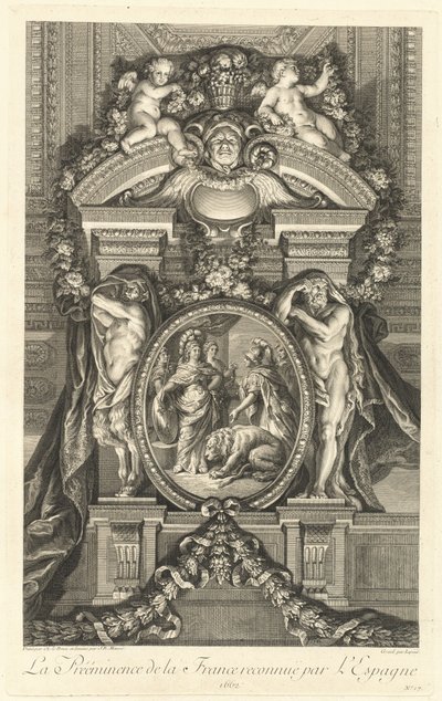 La Préeminence de la France reconhecido pela Espanha 1662 (A Preeminência da França Reconhecida pela Espanha 1662) [pl. 17] de Jean Baptiste Masse