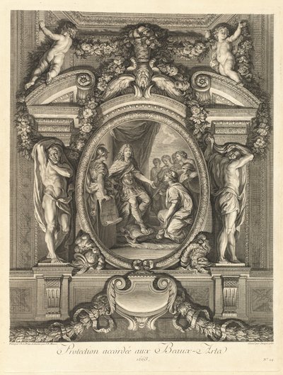 Proteção concedida às Belas Artes 1663 [pl. 24] de Jean Baptiste Masse