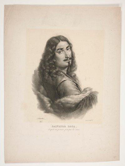 Retrato de Salvator Rosa de Jean Baptiste Mauzaisse