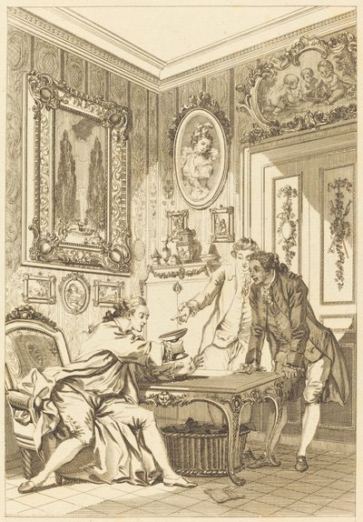 A taça encantada de Jean Baptiste Michel Dupreel after Jean Honoré Fragonard