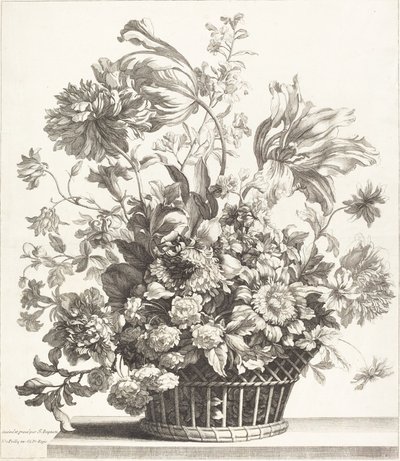 Uma cesta de flores da primavera de Jean Baptiste Monnoyer