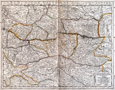 Mapa da Áustria (Gravura de Jean Baptiste Nolin