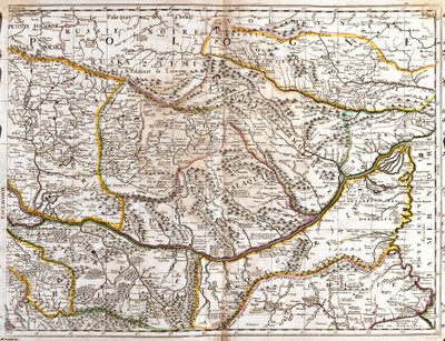 Mapa da Moravia Wallachia (República Checa) (Gravura de Jean Baptiste Nolin