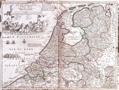 Mapa da Holanda (Gravura de Jean Baptiste Nolin