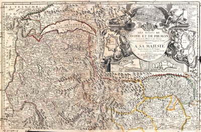 Mapa de Savoy e Piemonte (Itália) (Gravura de Jean Baptiste Nolin