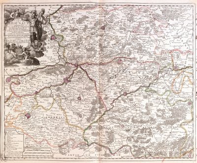 Mapa do Condado de Hainaut (Bélgica) (Gravura de Jean Baptiste Nolin
