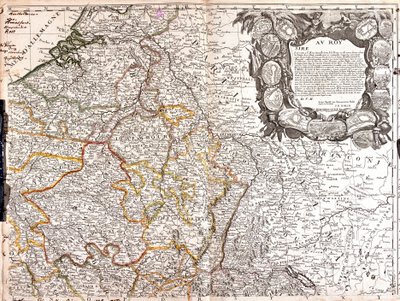 Mapa do Duche do Luxemburgo, Champagne e Duche da Lorena (Gravura de Jean Baptiste Nolin
