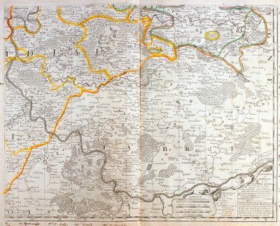 Mapa do Leste de Ile de France de Jean Baptiste Nolin