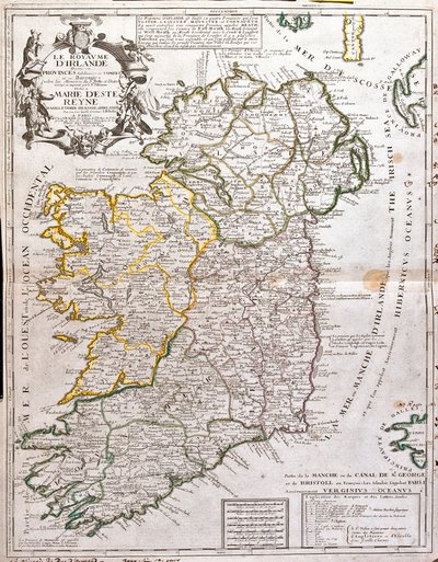 Mapa do Reino da Irlanda, dedicado a Marie d