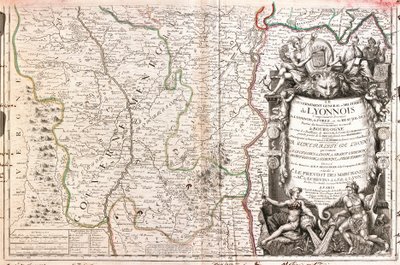 Mapa do Lyonnais (França) (Gravura de Jean Baptiste Nolin