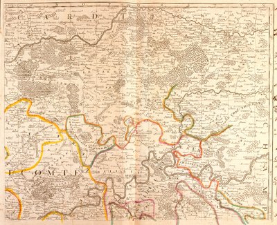Mapa do Nordeste da Ile de France de Jean Baptiste Nolin