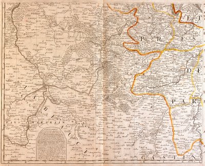 Mapa do sudoeste da Ile de France de Jean Baptiste Nolin
