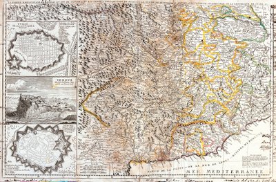 Mapa dos territórios do Sul do duque de Sabóia, na Itália (Gravura de Jean Baptiste Nolin