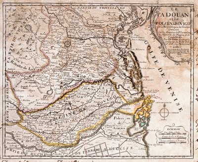 Mapa da região de Pádua e Polesine (Itália) (Gravura de Jean Baptiste Nolin