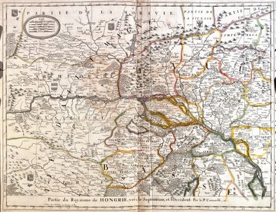 Mapa da parte noroeste do Reino da Hungria (Gravura de Jean Baptiste Nolin