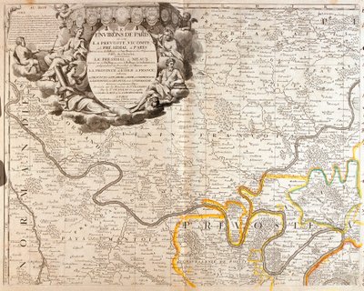 Mapa do noroeste da Ile de France de Jean Baptiste Nolin