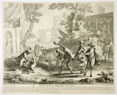 Chegada dos comediantes de Jean Baptiste Oudry