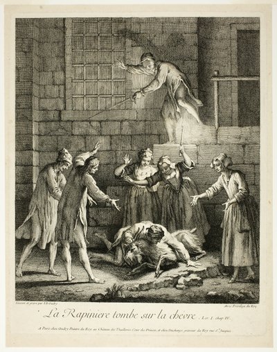Histórias em banda desenhada: O saqueador cai sobre a cabra de Jean Baptiste Oudry