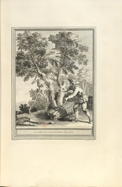 La mort et le bûcheron A Morte e o Lenhador, 1755. de Jean Baptiste Oudry