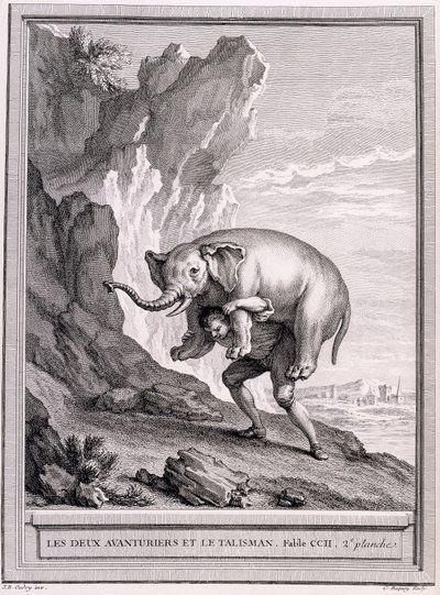 Os dois aventureiros e o talismã, c.1755-1759 de Jean Baptiste Oudry