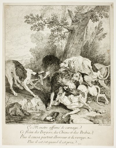 O lobo na baía de Jean Baptiste Oudry