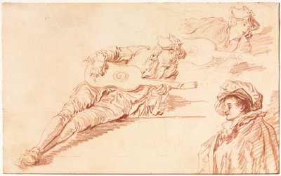 O guitarrista de Jean-Baptiste Pater