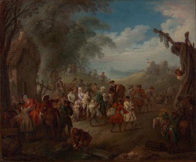 Tropas em março, ca. 1725 de Jean-Baptiste Pater