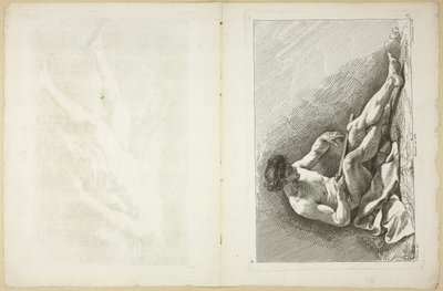 Figura (reto e verso), do Segundo livro de figuras das Academias gravada em parte pelos Professores da Real Academia de Jean Baptiste Perronneau