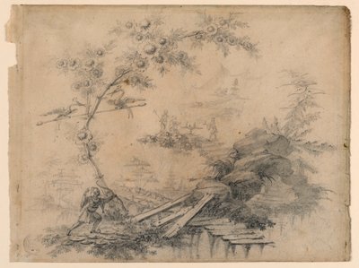Desenho, Fantasia Chinoiserie, ca. 1780 de Jean Baptiste Pillement