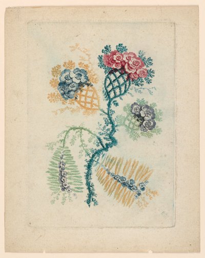 Fantastic Flower Motif de Nouvelle Suitete de Cahiers de Fleurs Idéales de Jean Baptiste Pillement