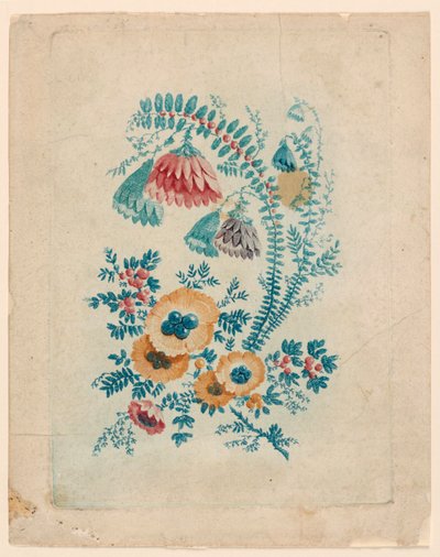 Motivo de flores fantástico de "New Suite of Ideal Flower Notebooks" de Jean Baptiste Pillement